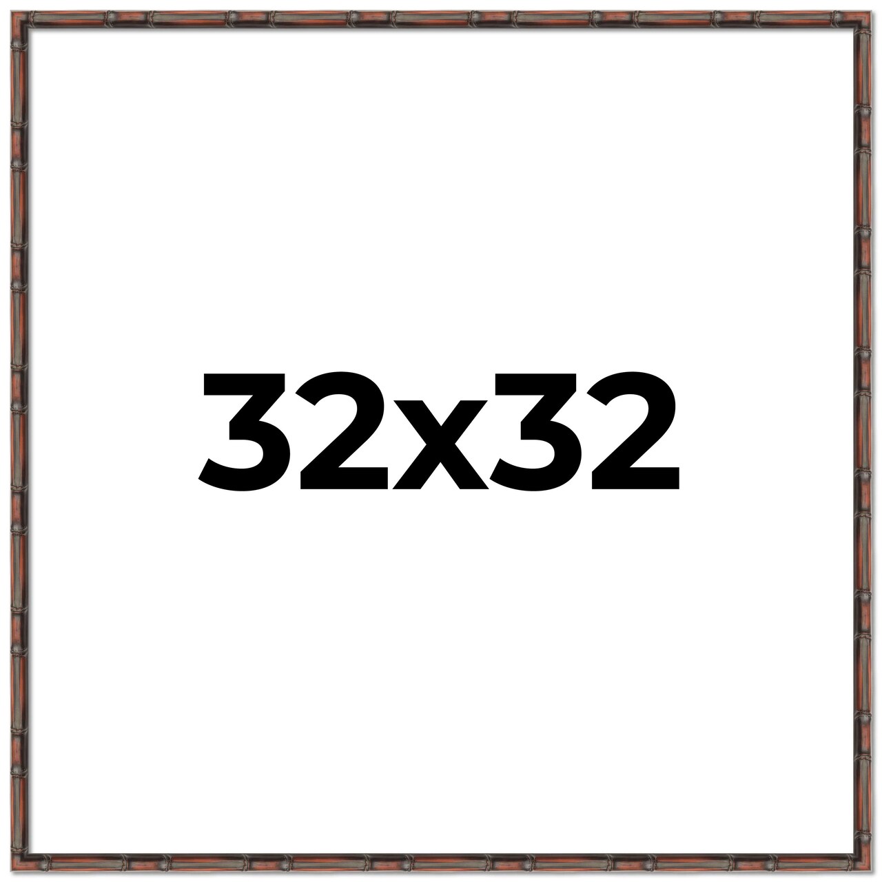 32x32 Bamboo Picture Frame with UV-Resistant Acrylic & Acid Free Backing, Available in 4 Finishes - Brown, Black, Gold, and Natural